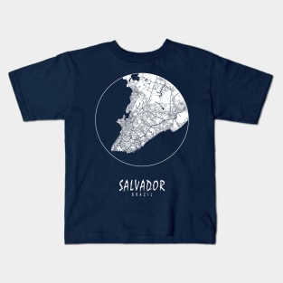 Salvador, Brazil City Map - Full Moon Kids T-Shirt